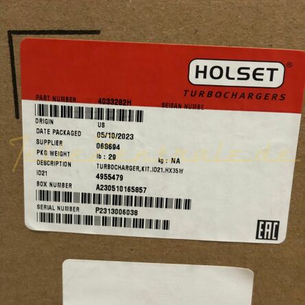 NOUVEAU HOLSET Turbocompresseur Cummins 4039330 4039630