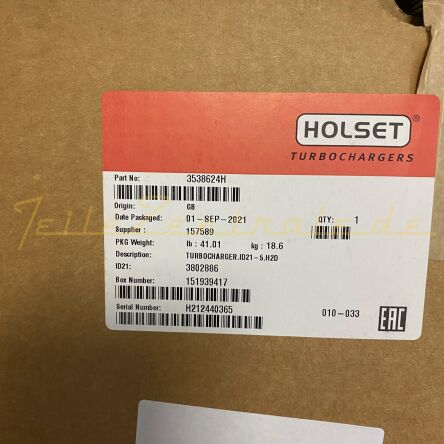 NUOVO HOLSET Turbocompressore Iveco 3538624 3802886