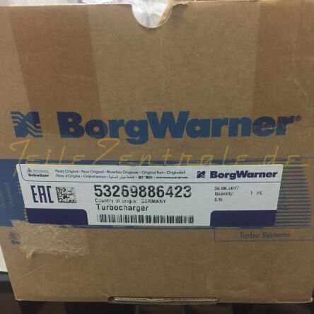 NEUER BorgWarner Turbolader Deutz Traktor 6.1L 53269886423 53269706423