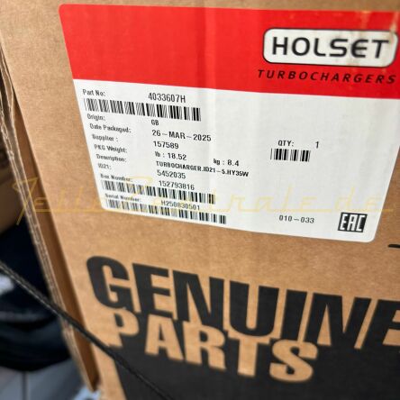 NEUER HOLSET Turbolader Yanmar 4033607 12066018010