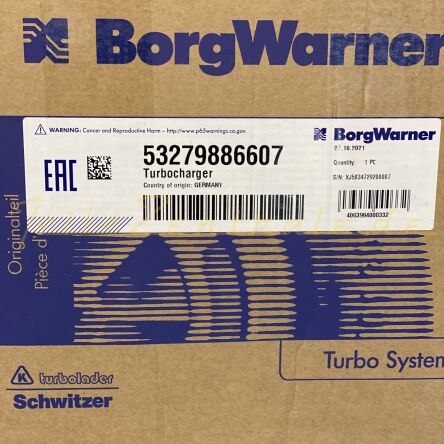 NEW BorgWarner KKK Turbocharger Liebherr 6.6 - 17.2 L 53279716607 53279886607 53279886608 53279706608 5700179